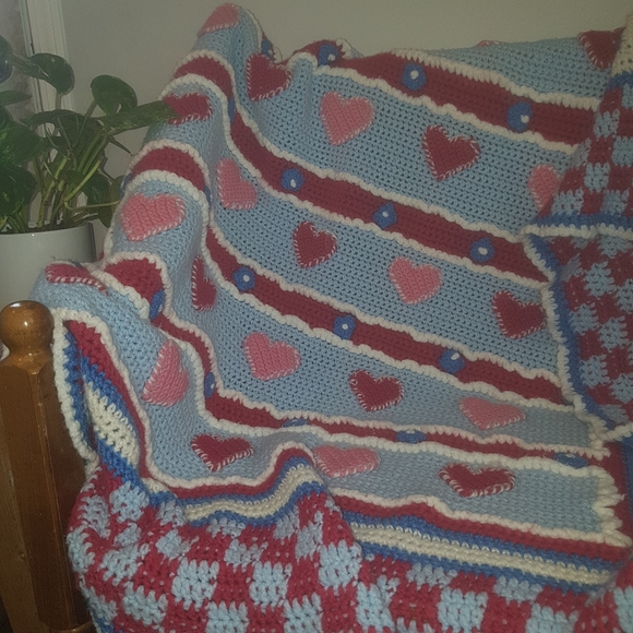 Hand Crafted Other - Folk Art Crochet Afghan-lapghan